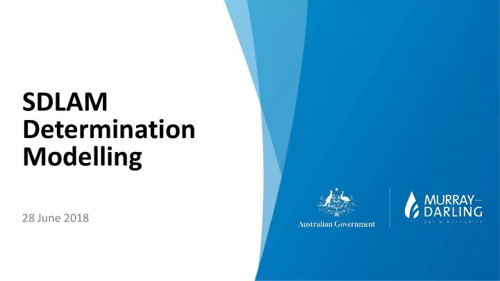 sdlam determination modelling