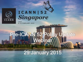 David Olive  ICANN Vice-President for  Policy Development  Support  General Manager of the  ICANN