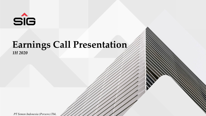 earnings call presentation