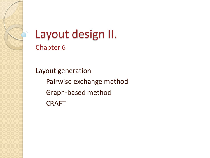 layout design ii