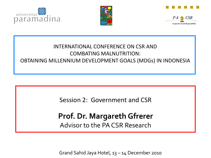 prof dr margareth gfrerer