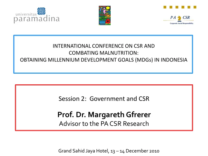 prof dr margareth gfrerer