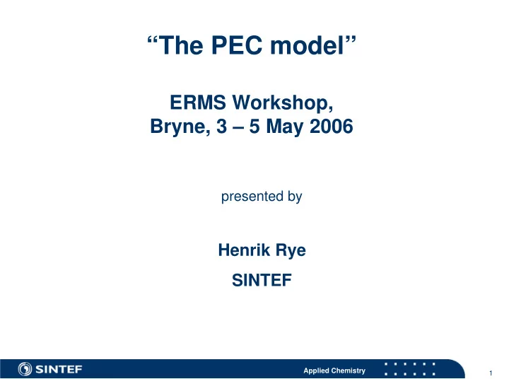 the pec model