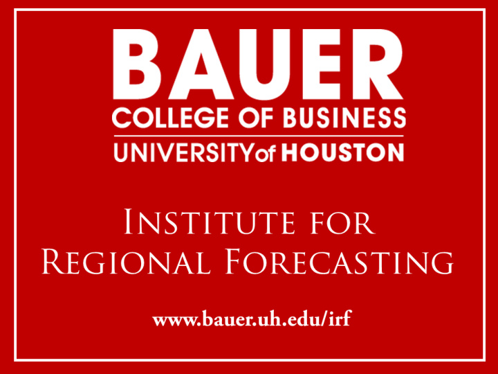 institute for regional forecasting