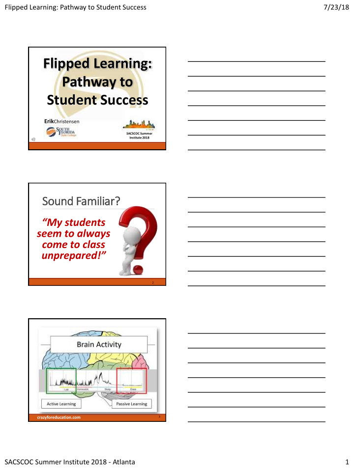 flipped learning pathway to student success