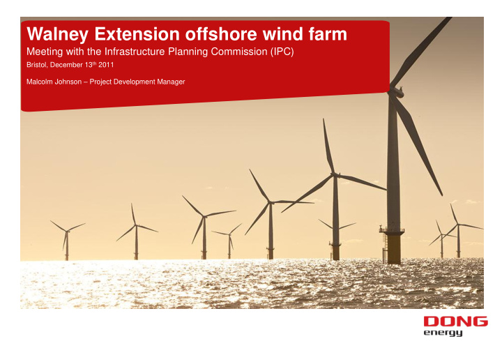 walney extension offshore wind farm