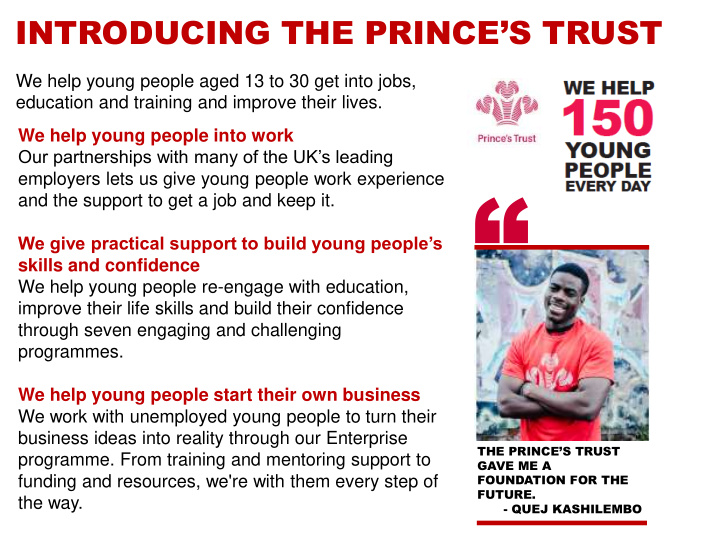 employers lets us give young people work experience and