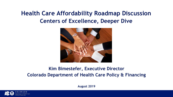 health care affordability roadmap discussion