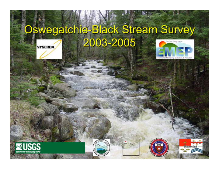 oswegatchie black stream survey black stream survey