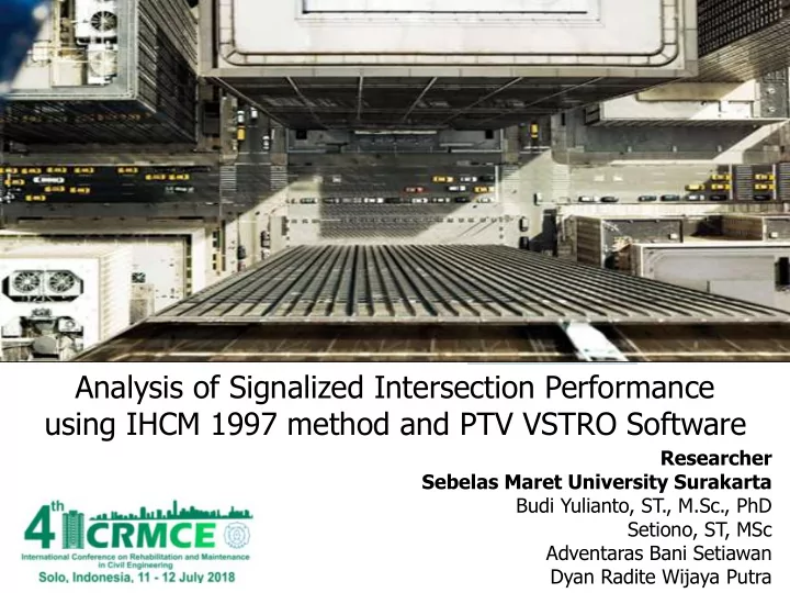 using ihcm 1997 method and ptv vstro software