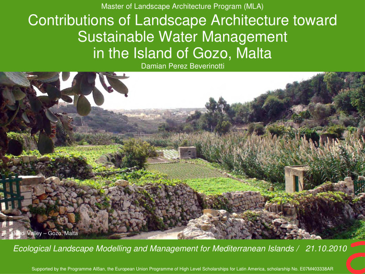 contributions of landscape architecture toward