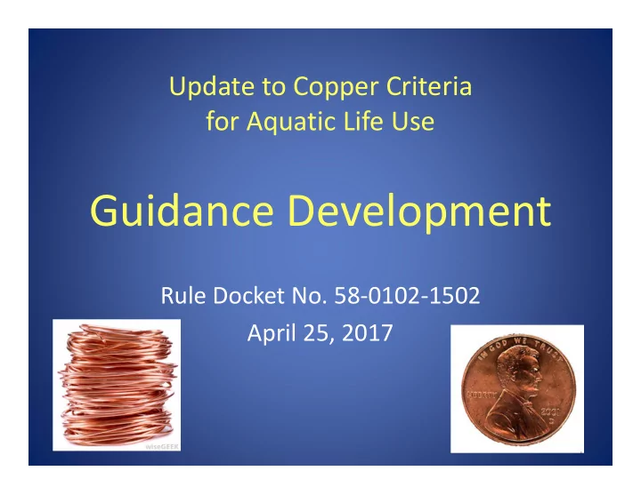 guidance development