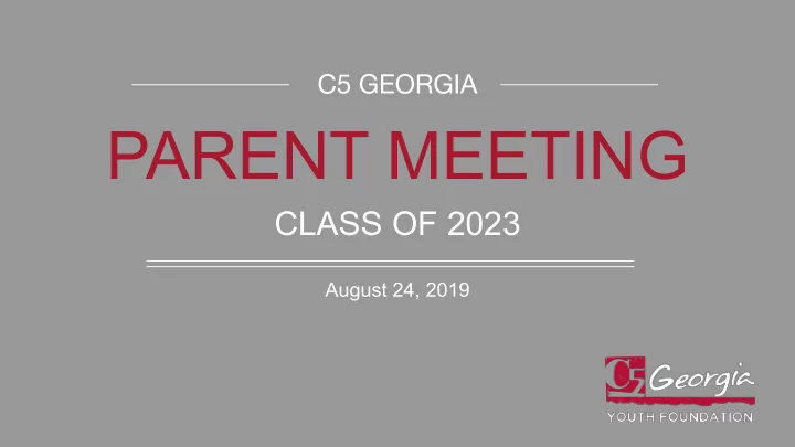 parent meeting