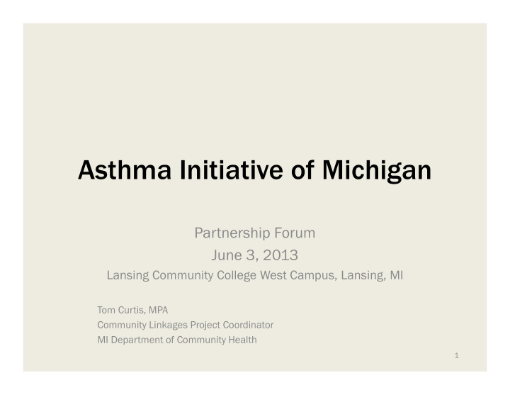 asthma initiative of michigan