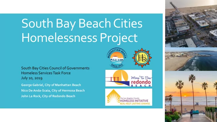 south bay beach cities homelessness project