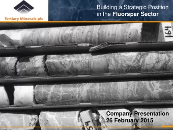 26 February 2015  Disclaimer The content of information contained in these slides and the