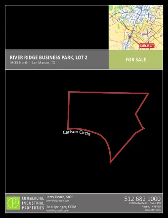 512 346 5180  Jerry Heare, SIOR  512 682 1000  Jerry Heare, SIOR  jerry@cipaustjn.com  9015