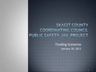 Funding Scenarios  January 18, 2013  1  La Conner, and Sedro Woolley have passed a 1/10 of 1%
