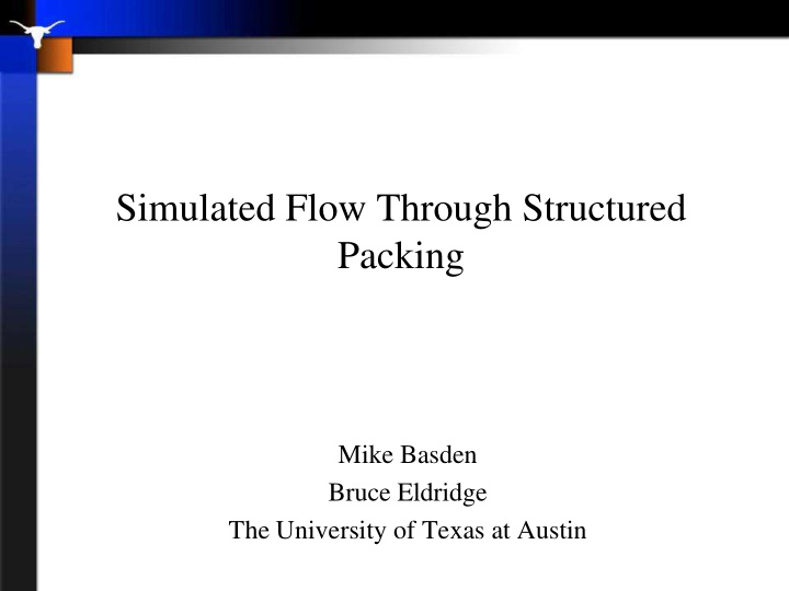 simulated flow through structured packing
