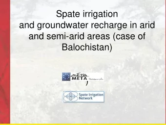 and groundwater recharge in arid  and semi-arid areas (case of  Balochistan)  )  GLOBAL IMPORTANCE
