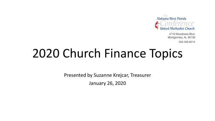 2020 church finance topics