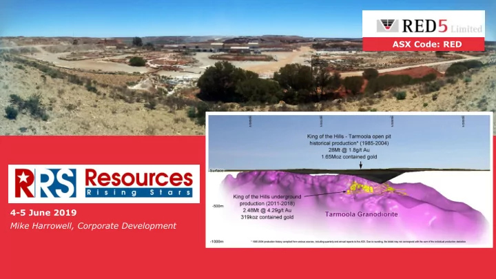 asx code red 4 5 june 2019 mike harrowell corporate