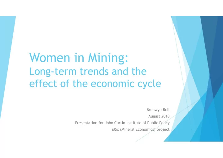 women in mining