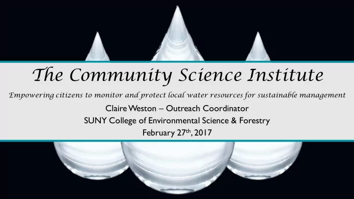 the community science institute