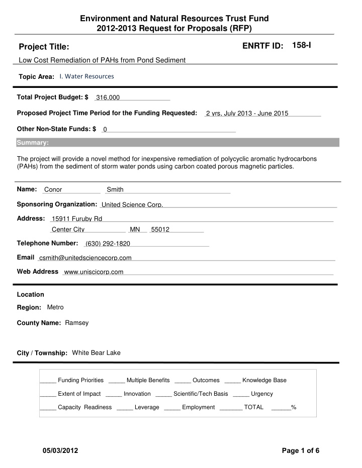 environment and natural resources trust fund 2012 2013