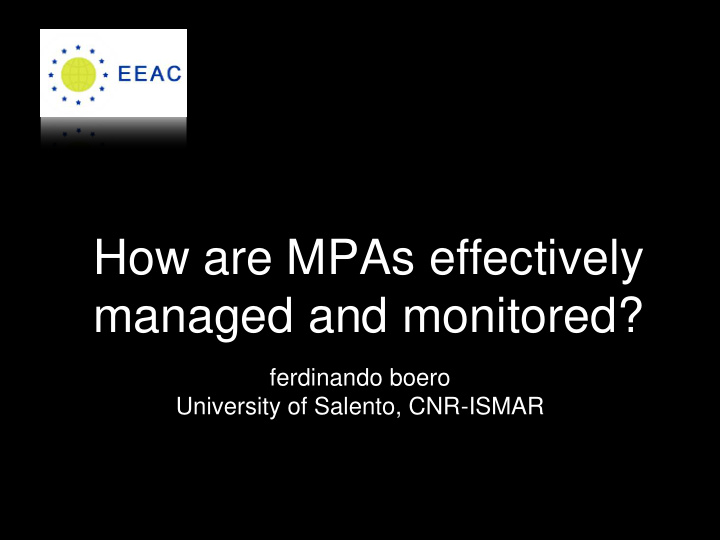 how are mpas effectively managed and monitored