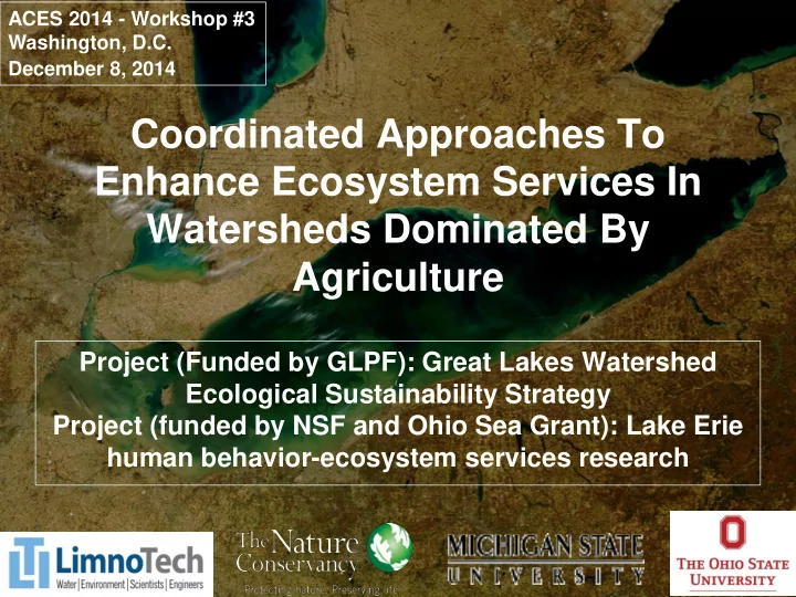 enhance ecosystem services in