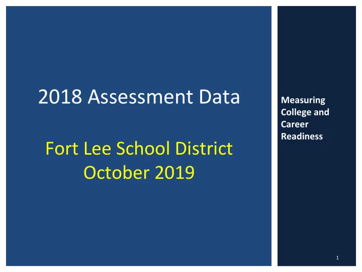 2018 assessment data