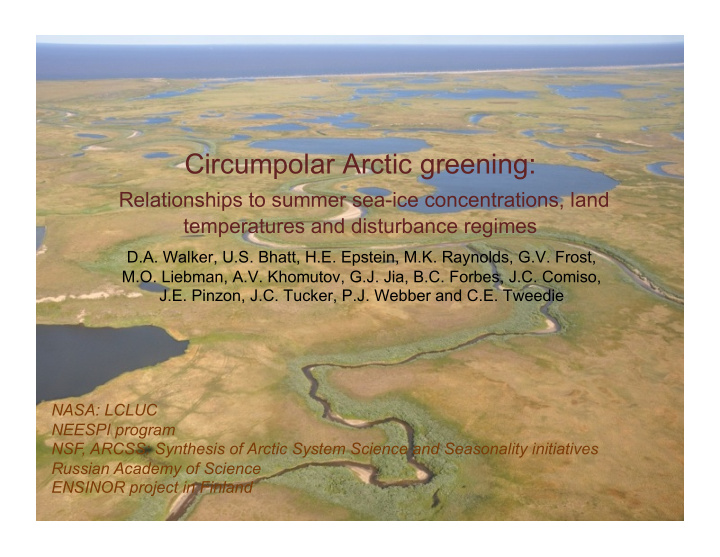 circumpolar arctic greening