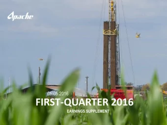 FIRST-QUARTER 2016  EARNINGS SUPPLEMENT  NOTICE TO INVESTORS  Certain statements in this earnings