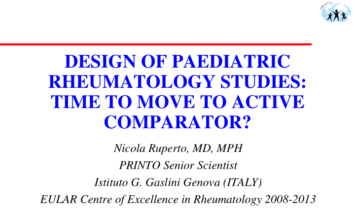 design of paediatric rheumatology studies time to move to