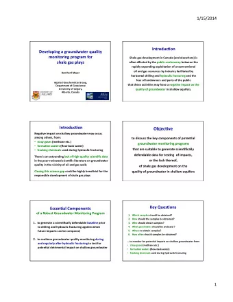 ObjecAve    NegaAve  impact  on  shallow  groundwater  may  occur,