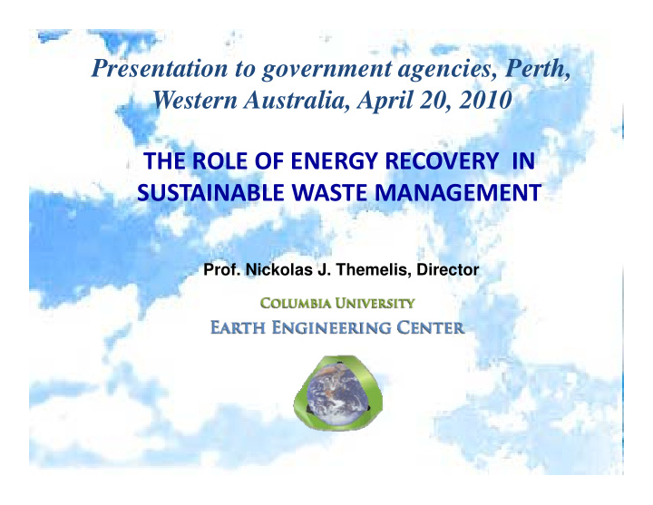 presentation to government agencies perth w western