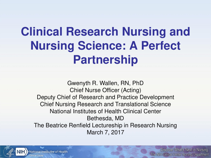 clinical research nursing and