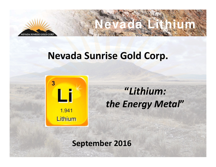 nevada lithium