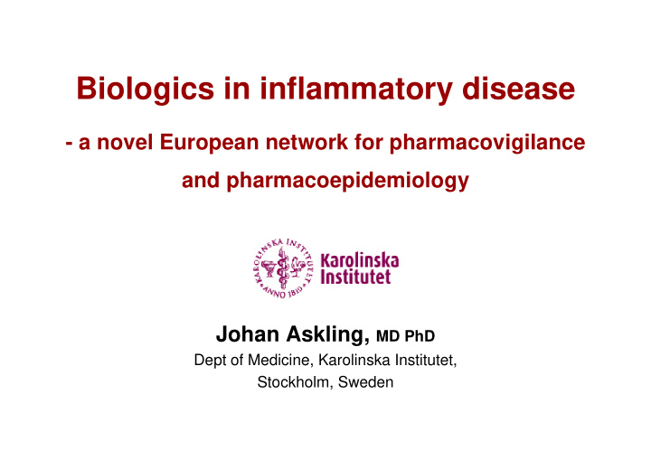 biologics in inflammatory disease