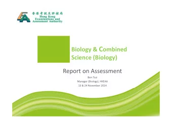 Overview of Exam Statistics Paper Biology CS(Bio) Mean : 21 out of 35 Mean : 12 out of 24 1A (MC)