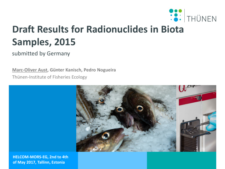 draft results for radionuclides in biota samples 2015