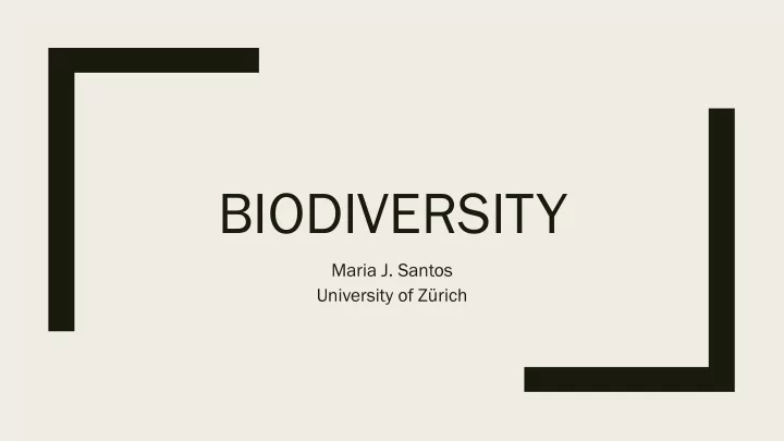 biodiversity