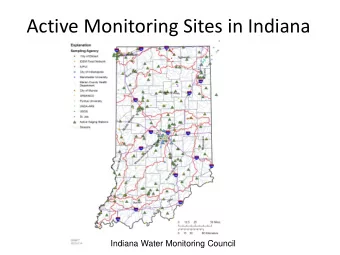 Active Monitoring Sites in Indiana  Indiana Water Monitoring Council  Monitoring Water Quality