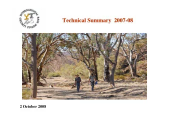 Technical Summary  2007-  -08  08  Technical Summary  2007  2 October 2008  Craton Mining and