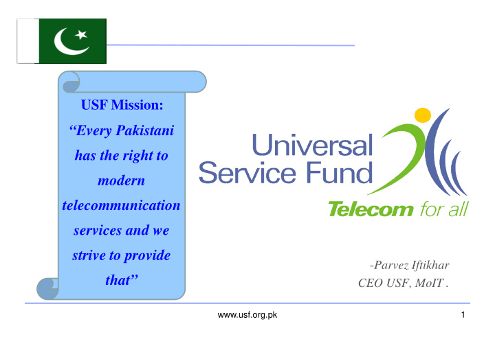 every pakistani has the right to modern telecommunication