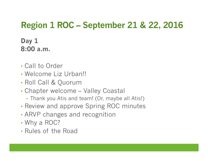 region 1 roc september 21 22 2016