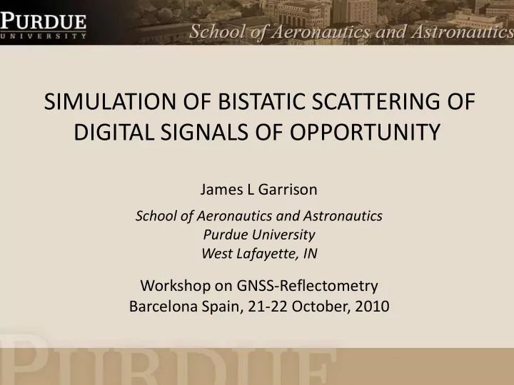 simulation of bistatic scattering of digital signals of