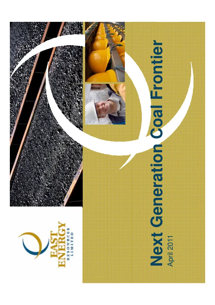 next generation coal frontier next generation coal