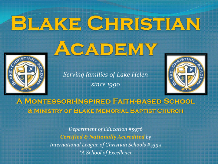a montessori inspired faith based school